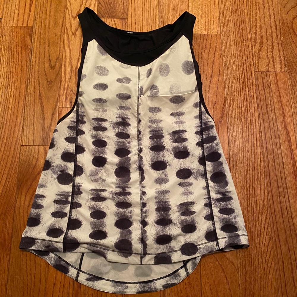 Lululemon Black and White Polkadot Top